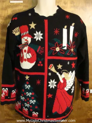 80s Acrylic Mess Ugly Christmas Sweater