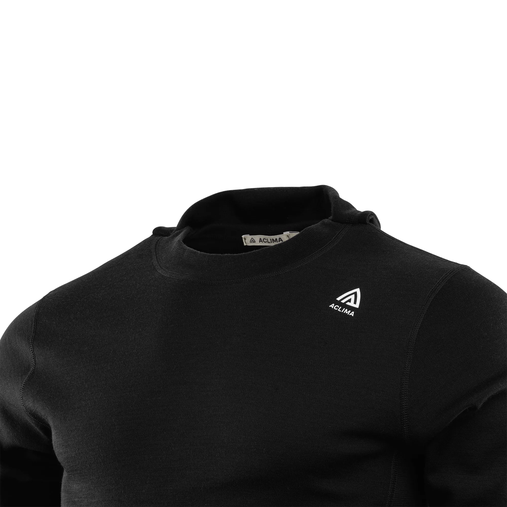 Aclima WarmWool Hood Sweater Man Jet Black | Buy Aclima WarmWool Hood Sweater Man Jet Black here | Outnorth