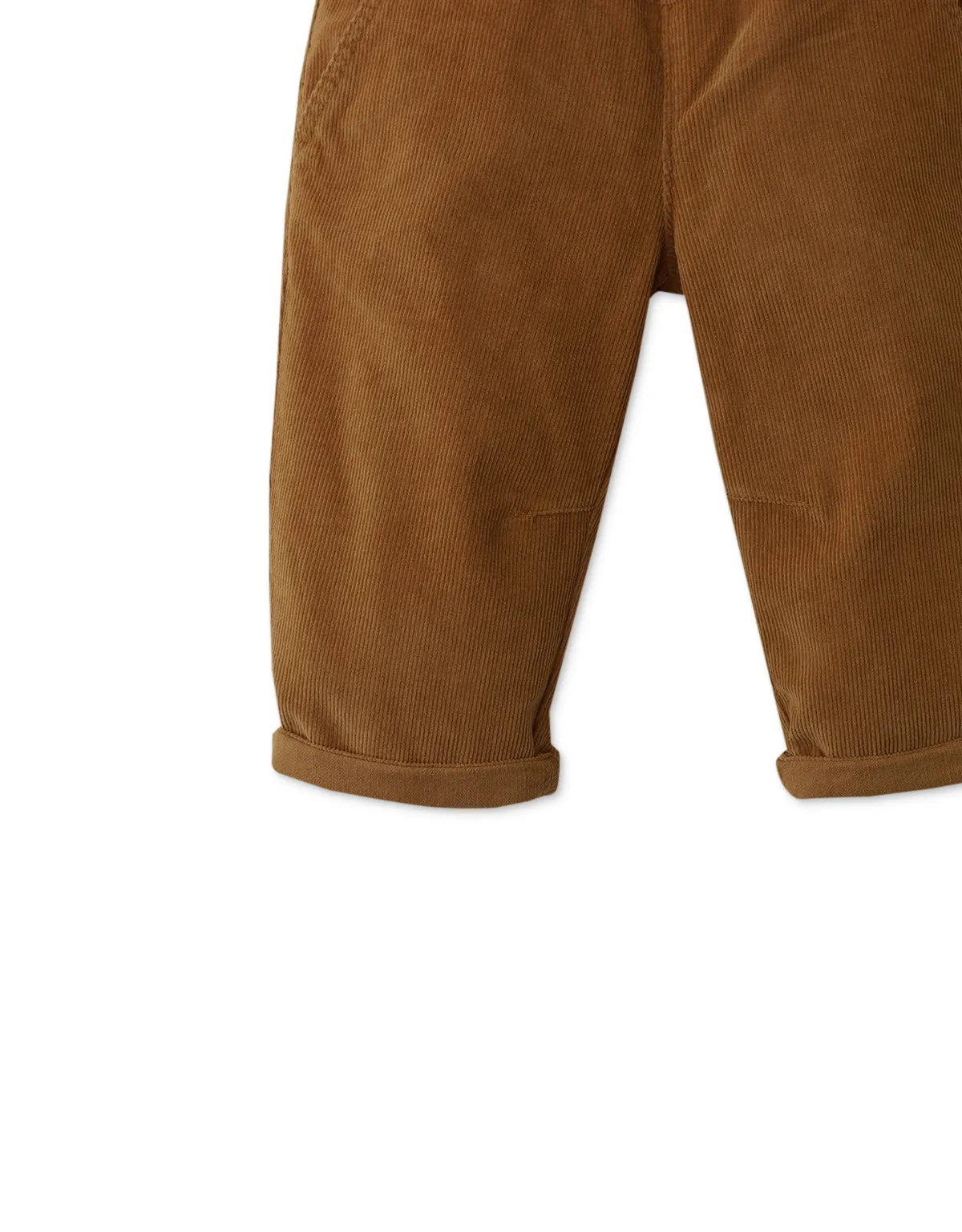 BABY BOYS LOW CROTCH CORD PANTS WITH DRAWSTRING