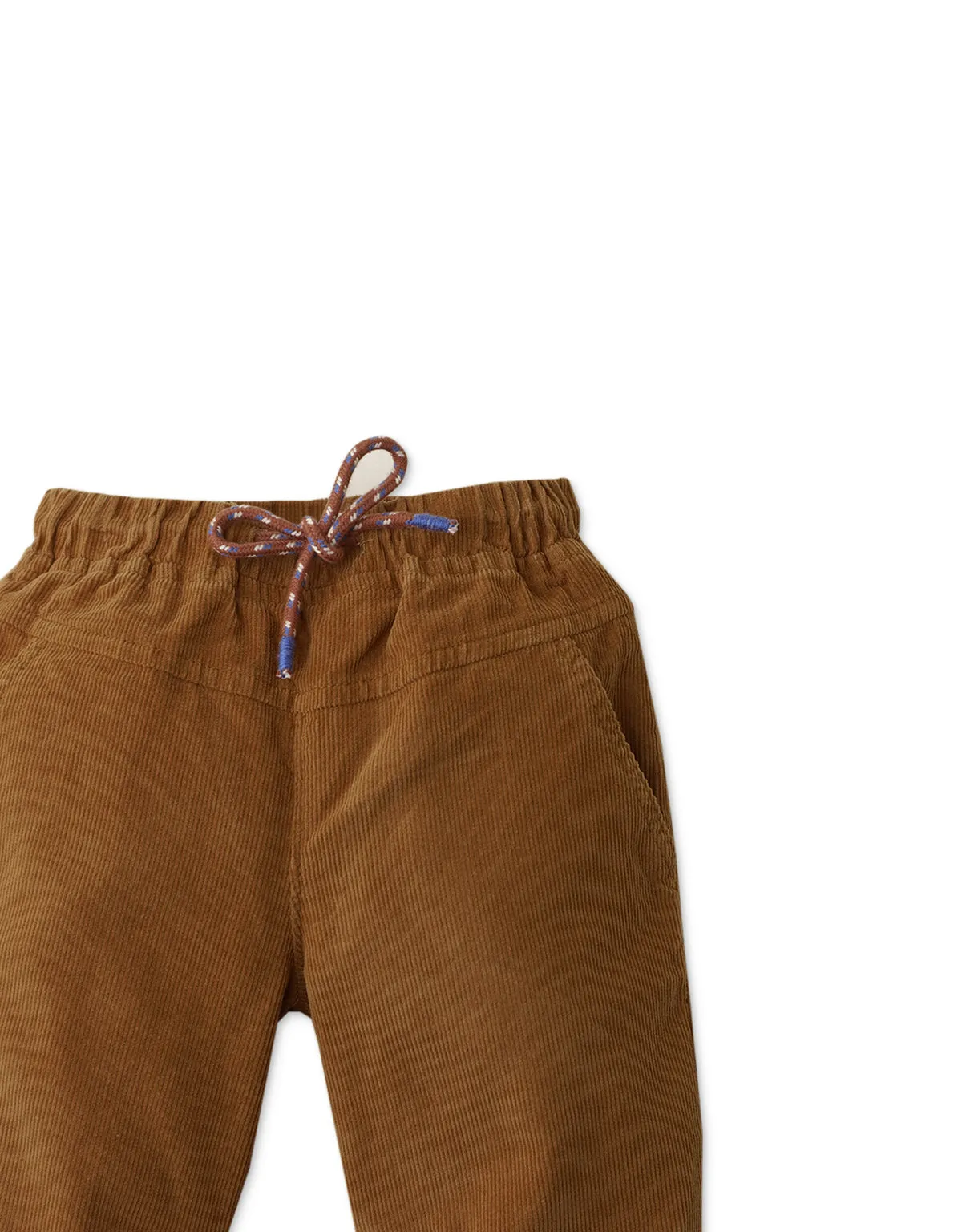 BABY BOYS LOW CROTCH CORD PANTS WITH DRAWSTRING