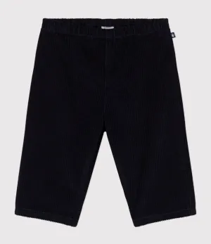 Baby Navy Corduroy Trousers - Petit Bateau FW24