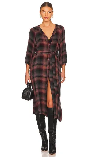 Bella Dahl Button Down Midi Dress in Mauve