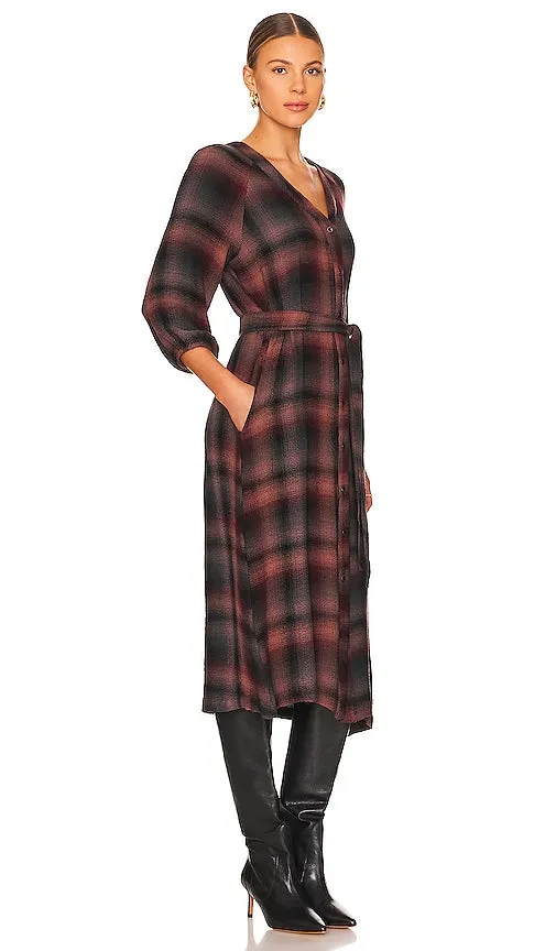 Bella Dahl Button Down Midi Dress in Mauve