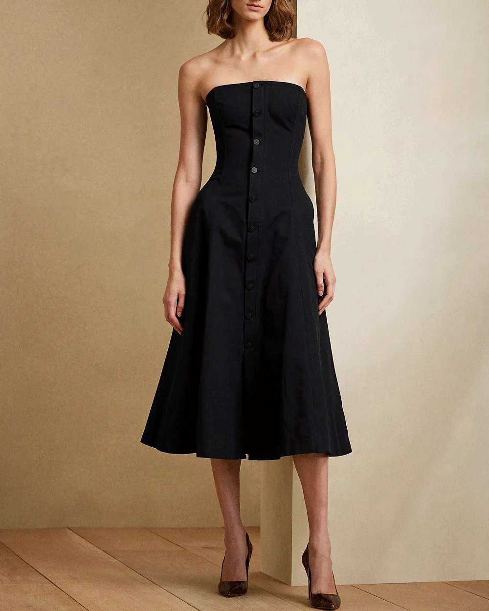 Black Kooper Strapless Cocktail Dress