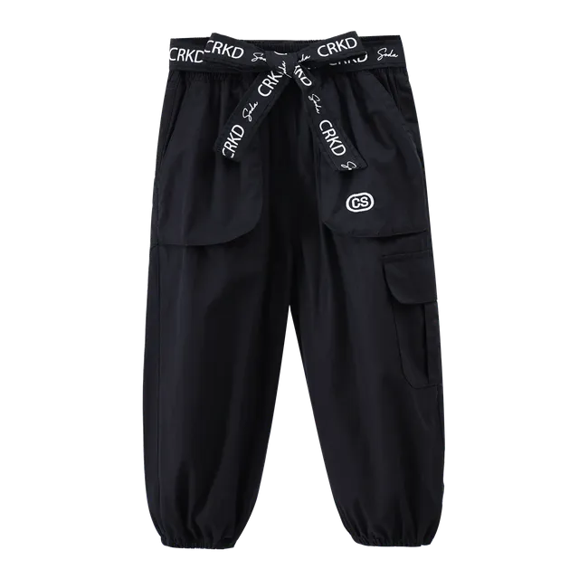 Brooklyn Casual Pants with Belt - Black