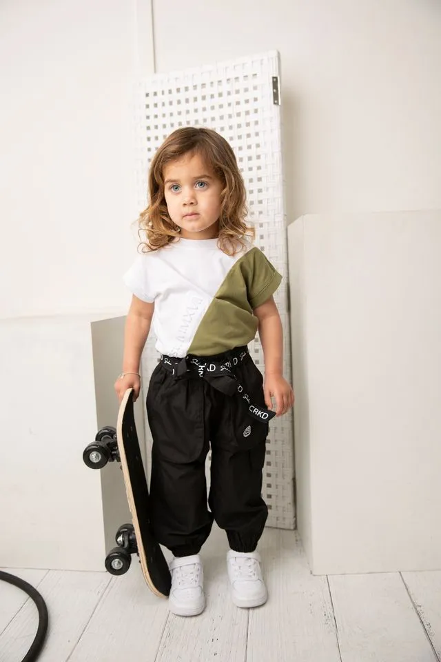 Brooklyn Casual Pants with Belt - Black