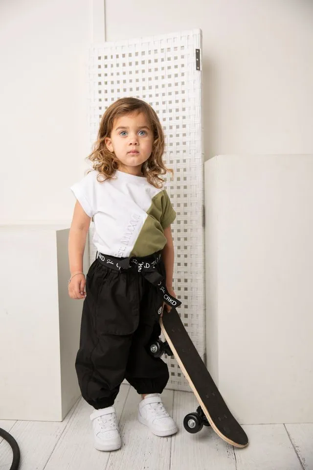 Brooklyn Casual Pants with Belt - Black