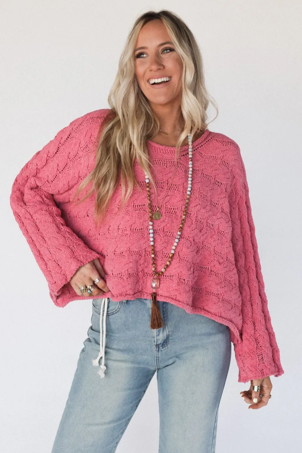 Callum Knit Sweater - Pink
