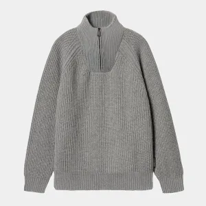 Carhartt WIP Marlon Half Zip Sweater - Grey Heather