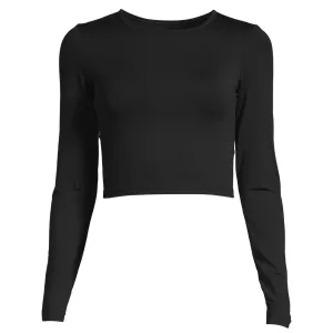 Casall Women&#x27;s Crop Long Sleeve Black | Buy Casall Women&#x27;s Crop Long Sleeve Black here | Outnorth