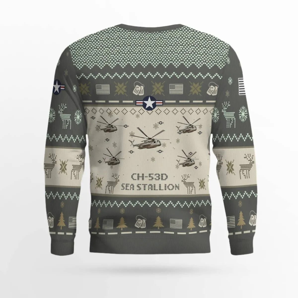 CH-53D Sea Stallion CH53D USMC Aircraft Ugly Sweater, Ugly Sweater Christmas Shirt for Men Dad Veteran