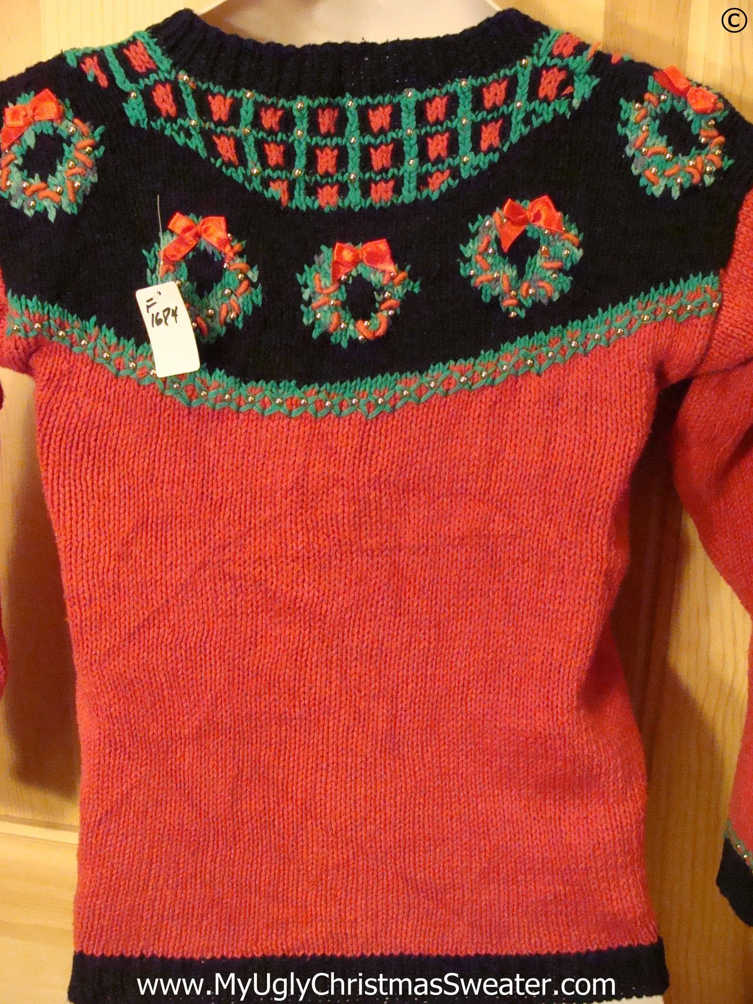 Child Size Nordic Red Cheap Christmas Sweater
