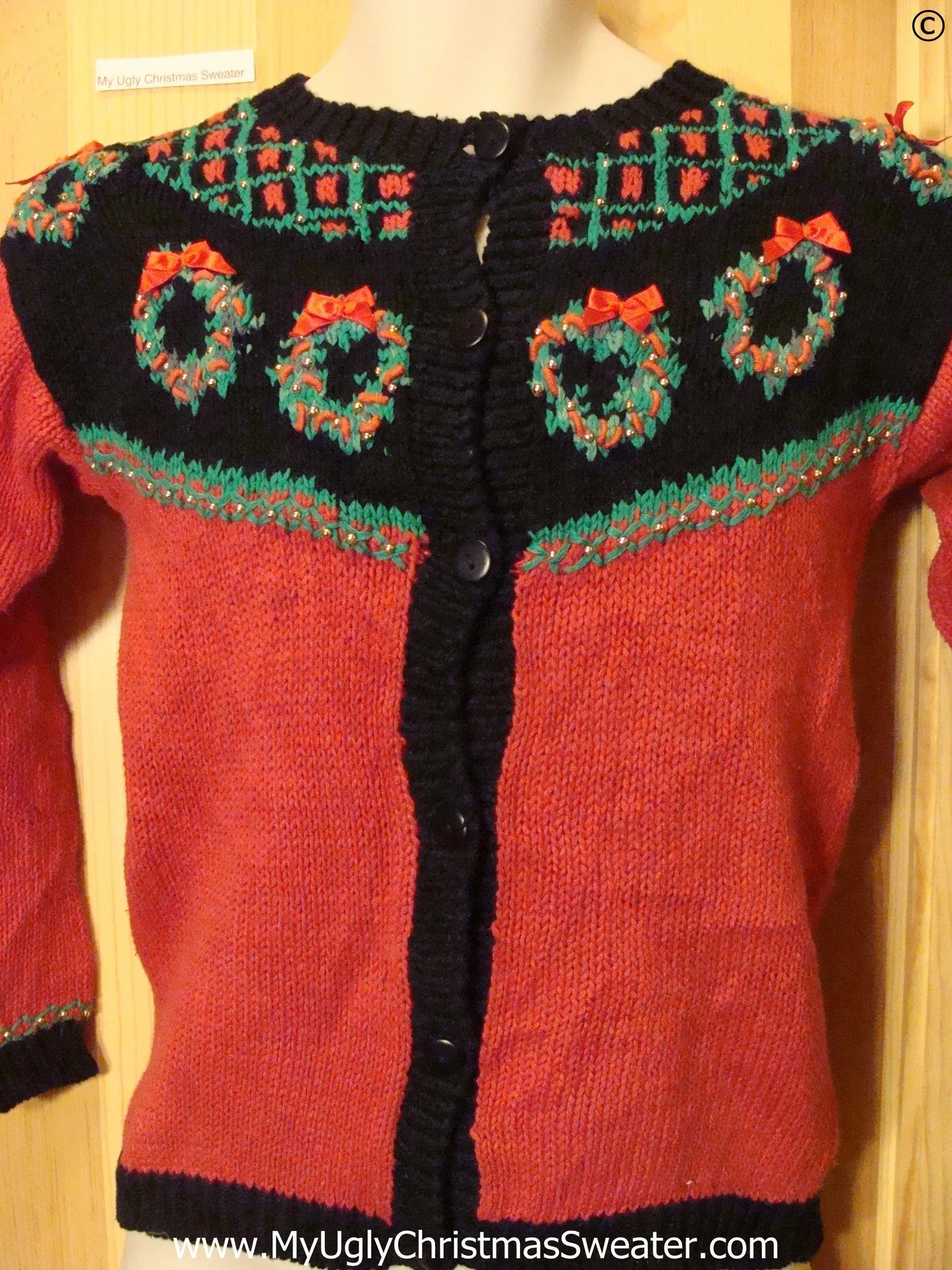 Child Size Nordic Red Cheap Christmas Sweater