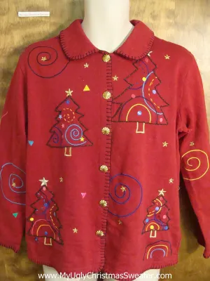 Colorful Christmas Tree Ugly Xmas Sweater