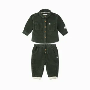 Corduroy Shirt & Pants Outfit