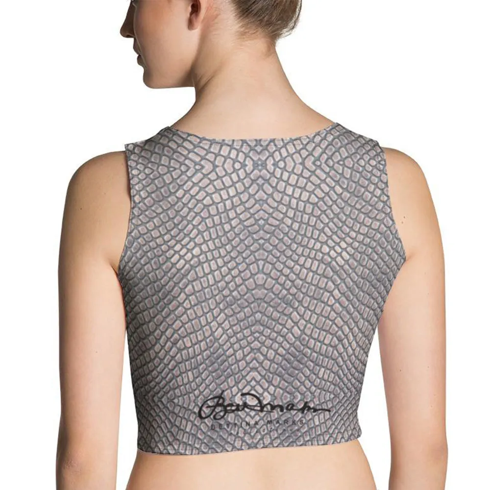 Croc Print Crop Top