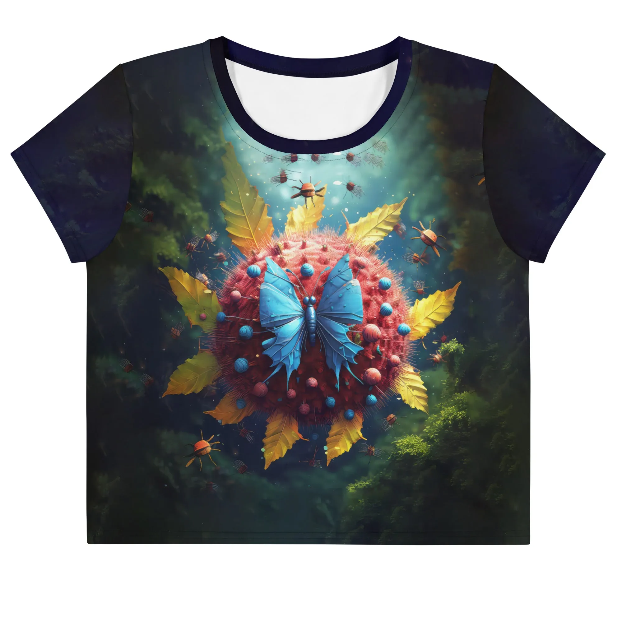 Crop Tee Viral Flower