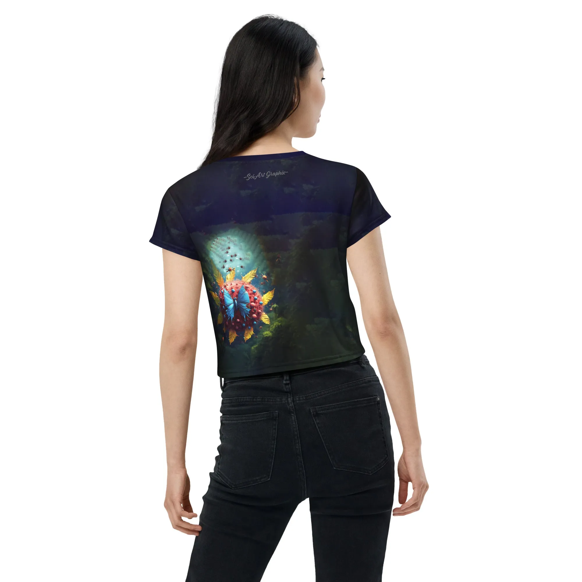 Crop Tee Viral Flower