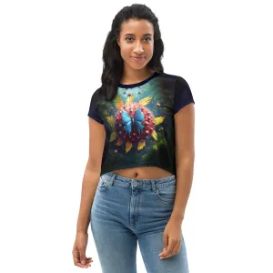 Crop Tee Viral Flower