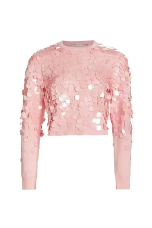 Delfina Crop Pailette Sweater