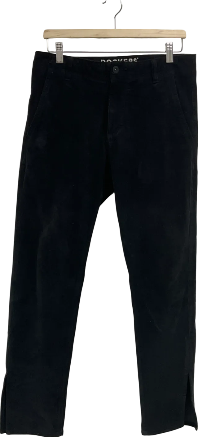 dockers Black Corduroy Trousers UK 10