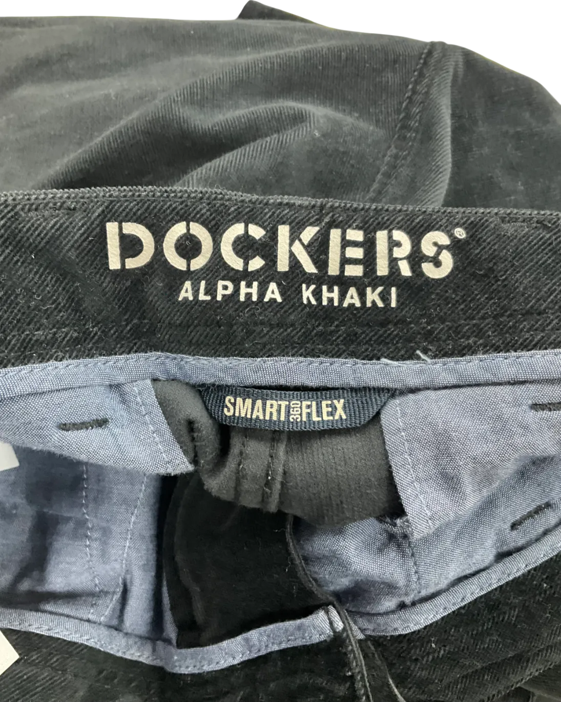 dockers Black Corduroy Trousers UK 10