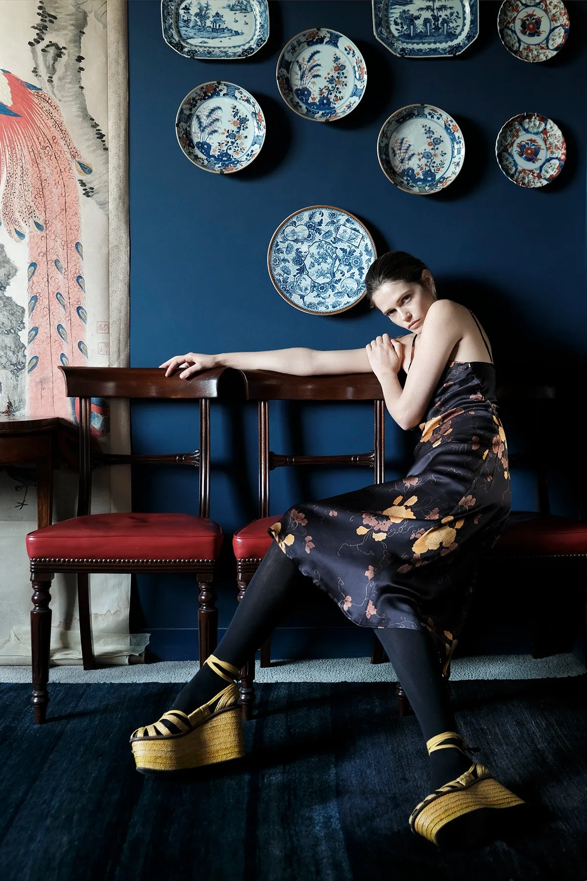 DORA LULLABY SILK MIDI SLIP DRESS - Archive