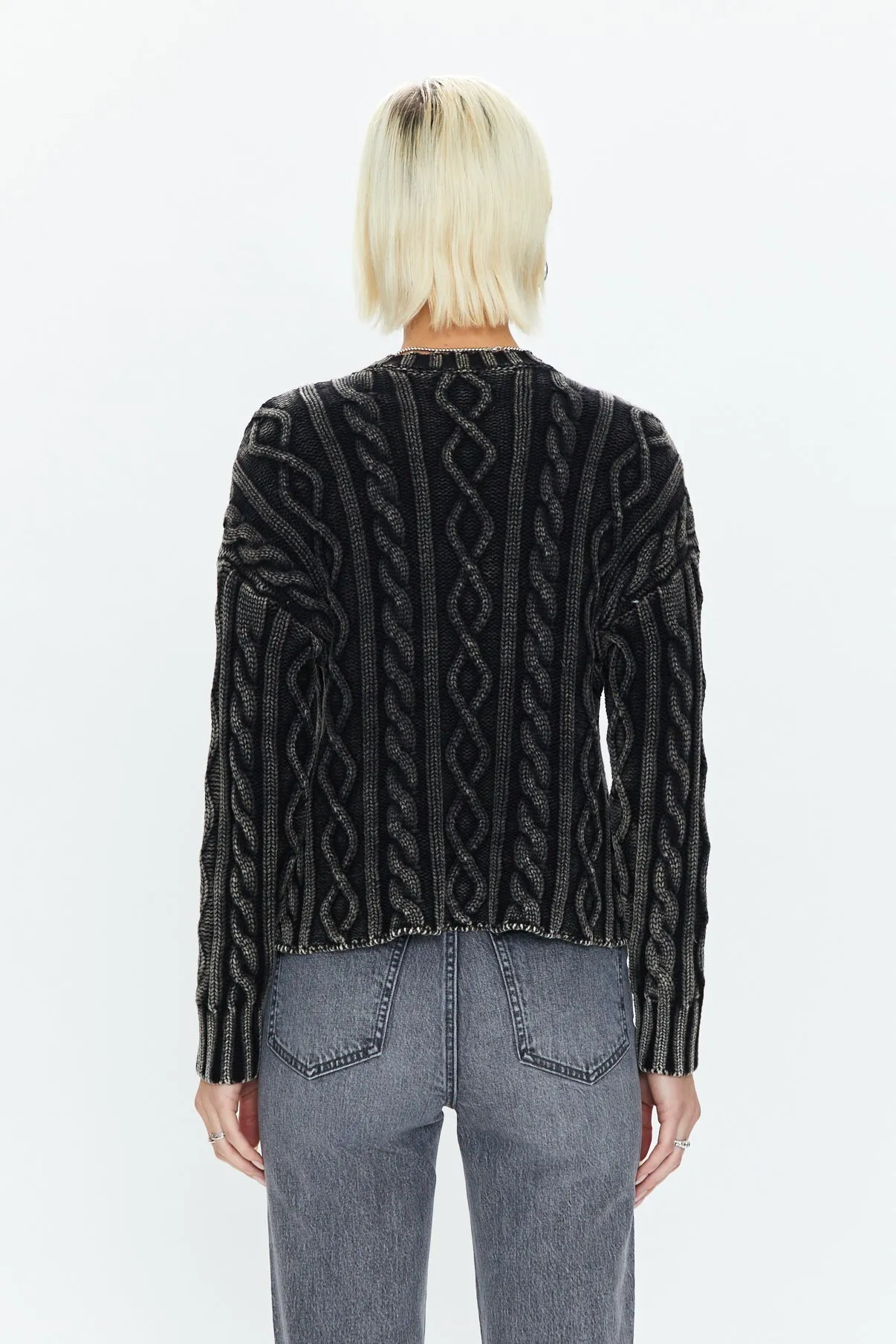 Eva Pullover Sweater - Sandwashed Black
