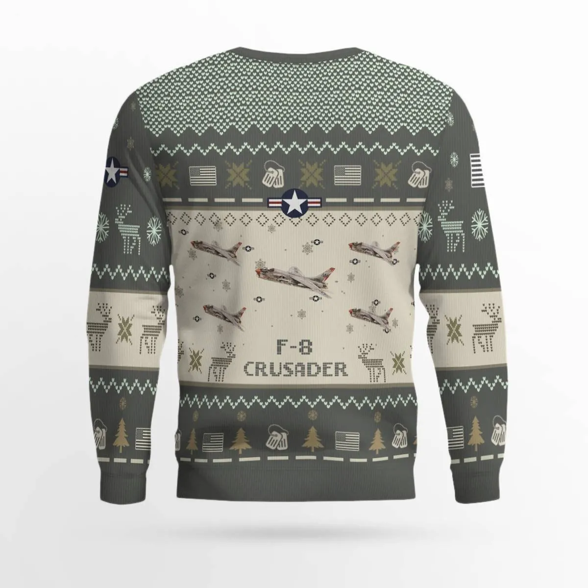 F-8 Crusader F8_Aircraft Ugly Sweater, Ugly Sweater Christmas Shirt for Men Dad Veteran