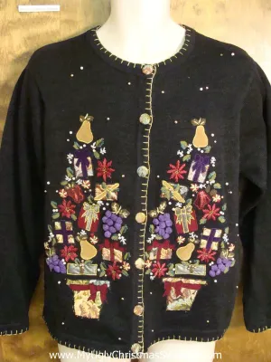 Festive Christmas Tree Funny Ugly Sweater for a Christmas Party