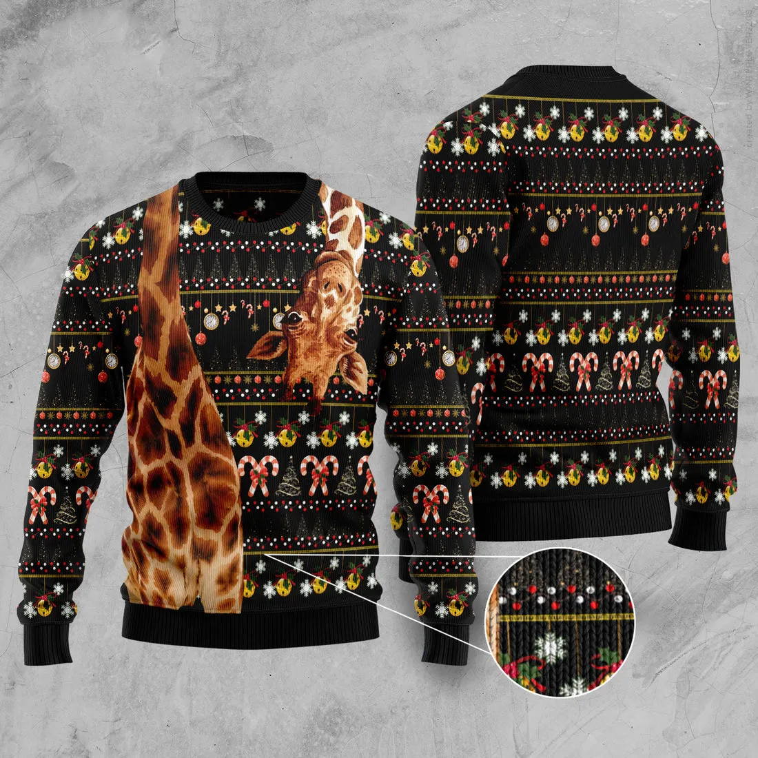 Giraffe Funny Ugly Christmas Sweater, 3D Sweater for Giraffe Lovers