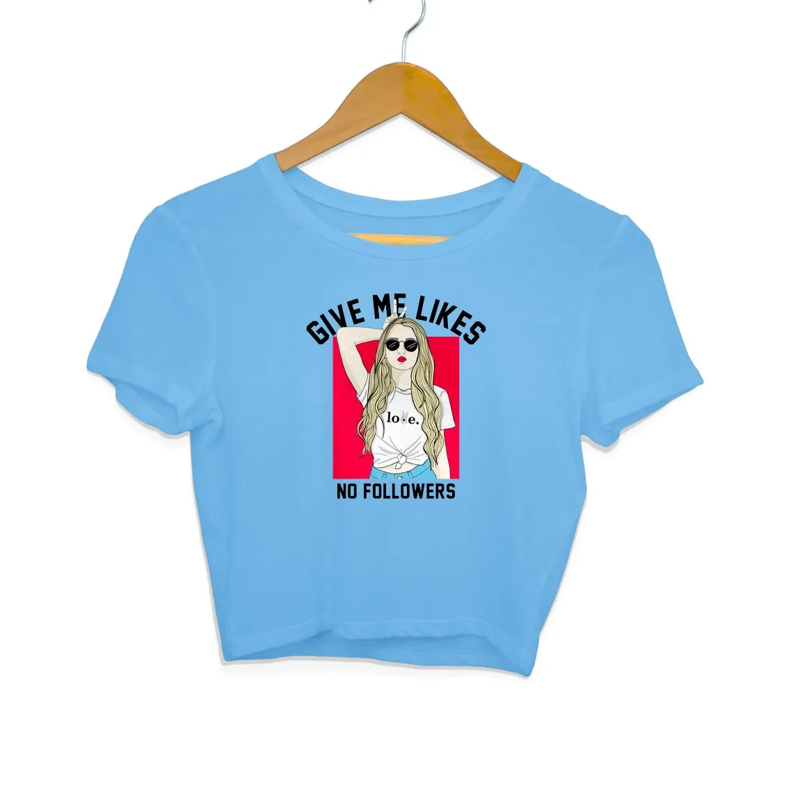 Give Me Likes No Followers Women Crop Top