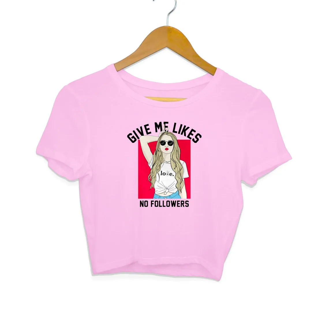 Give Me Likes No Followers Women Crop Top