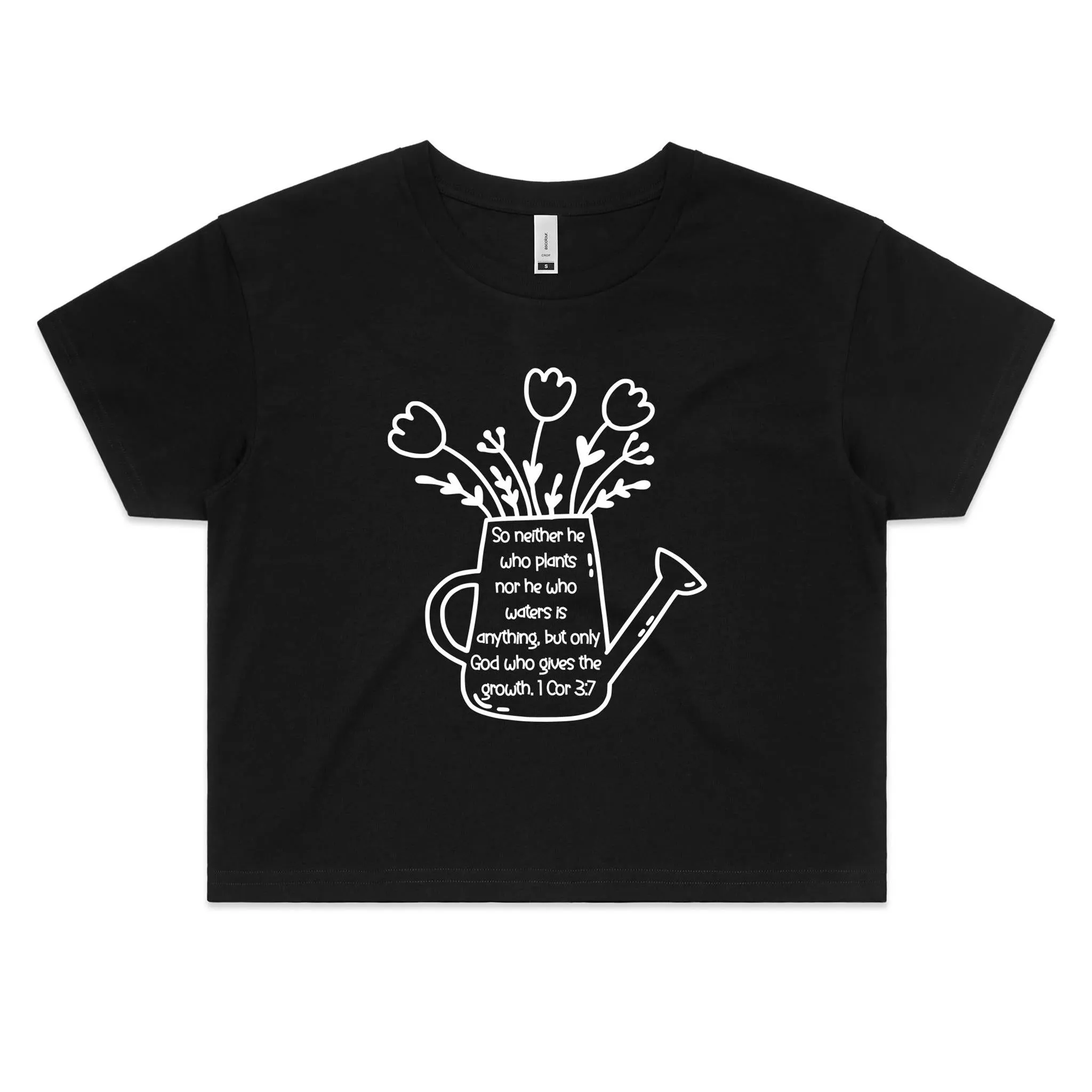 God Made It Grow Women's Christianity Crop Tee