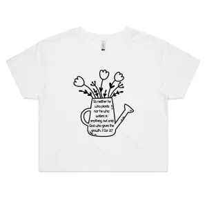 God Made It Grow Women's Christianity Crop Tee