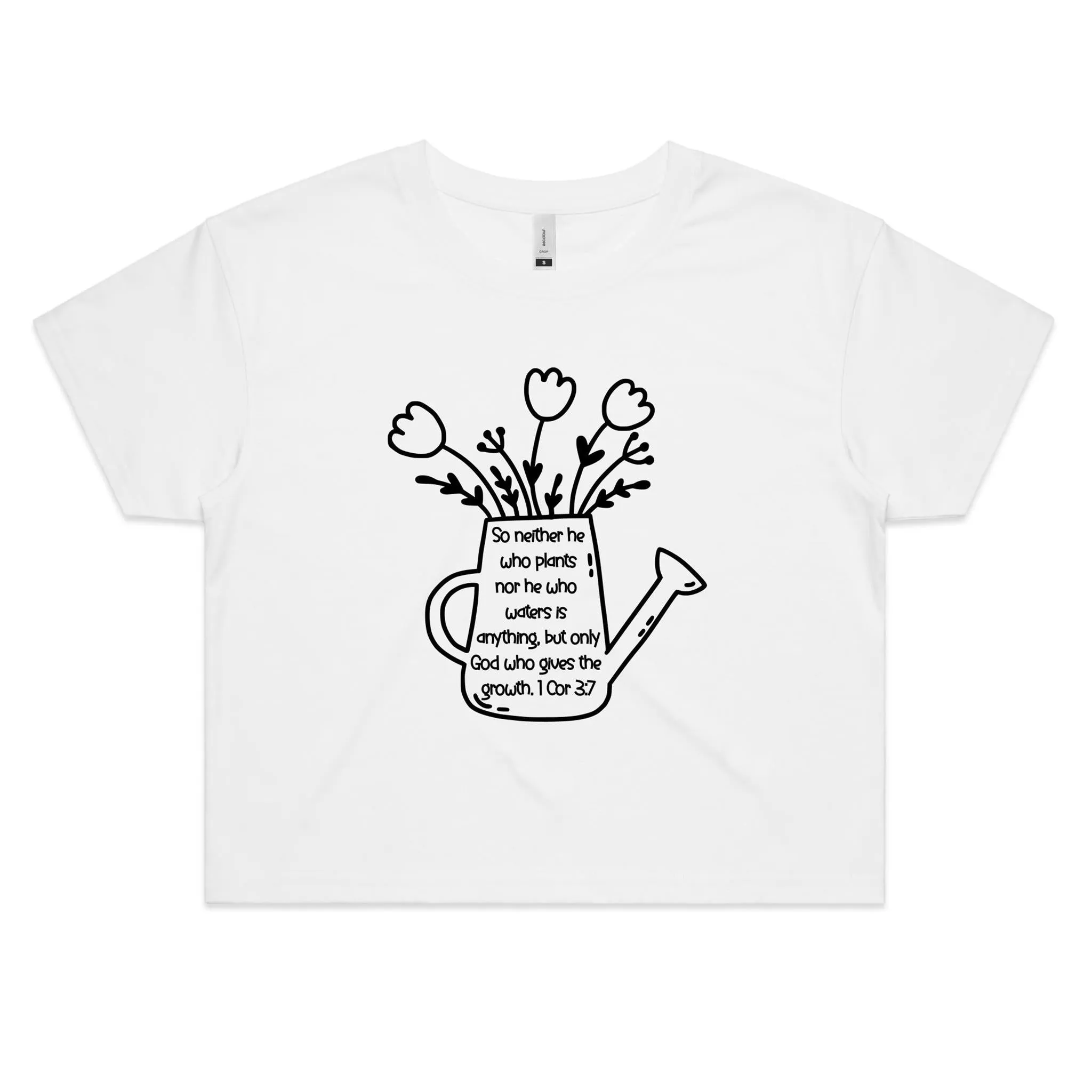 God Made It Grow Women's Christianity Crop Tee