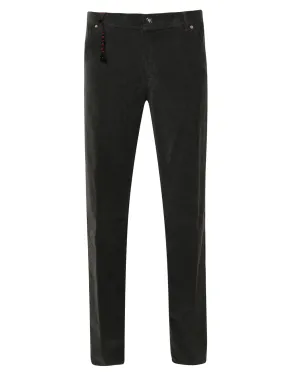 Gun Metal Pinwale Corduroy 5 Pocket Pant
