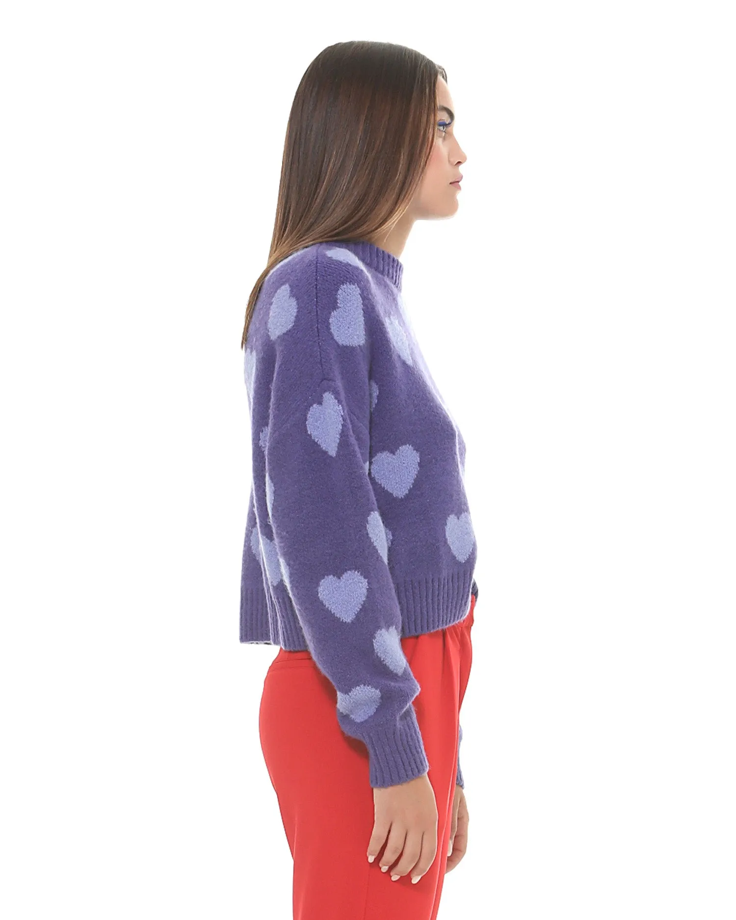 Heart pattern sweater