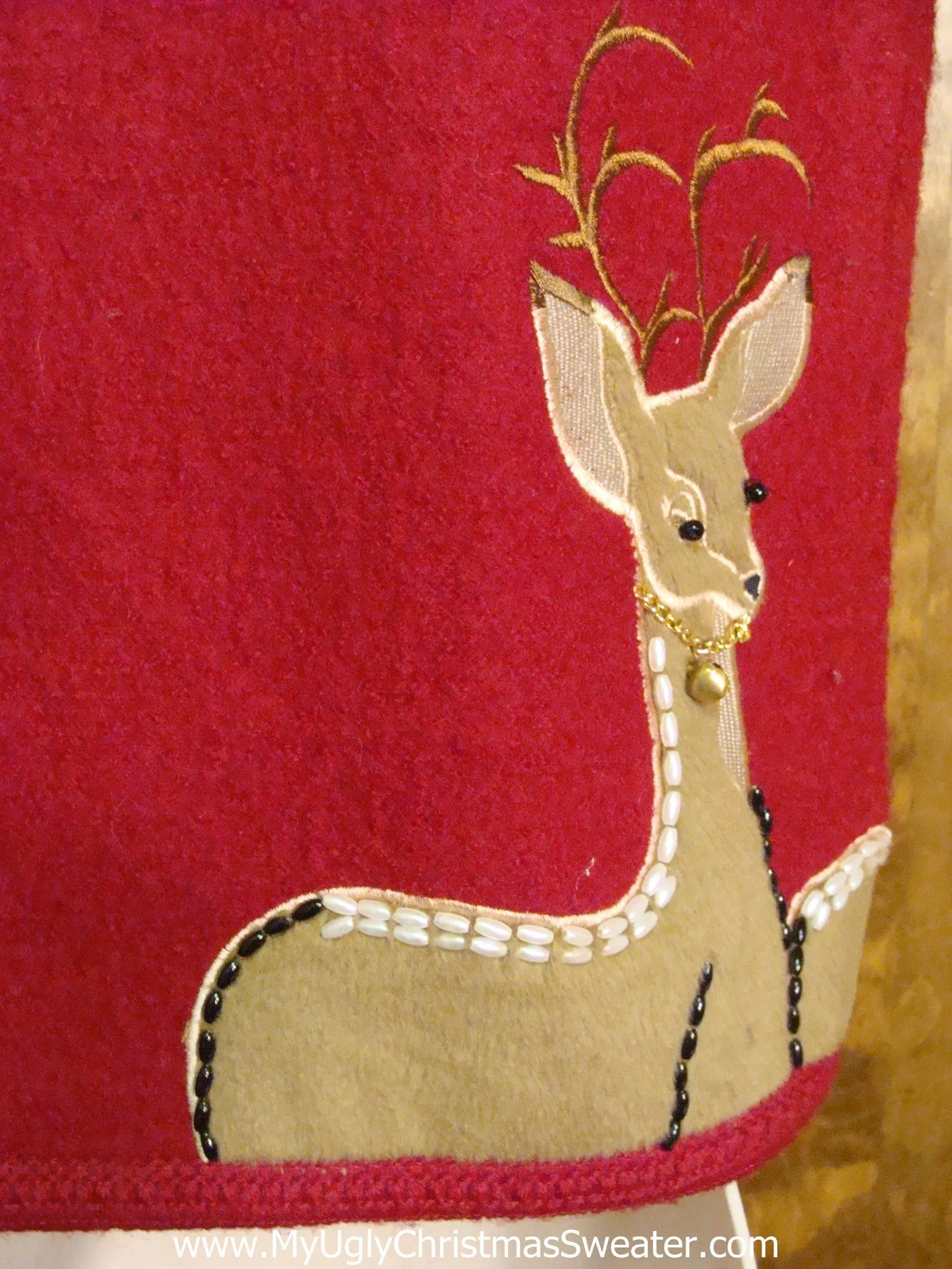 Holiday Sweater Vest with Loads of Reindeer Friends