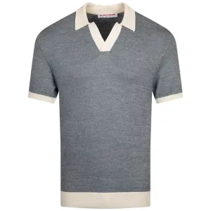 Horton Contrast Polo Dark Aquamarine/White Sand - 2024