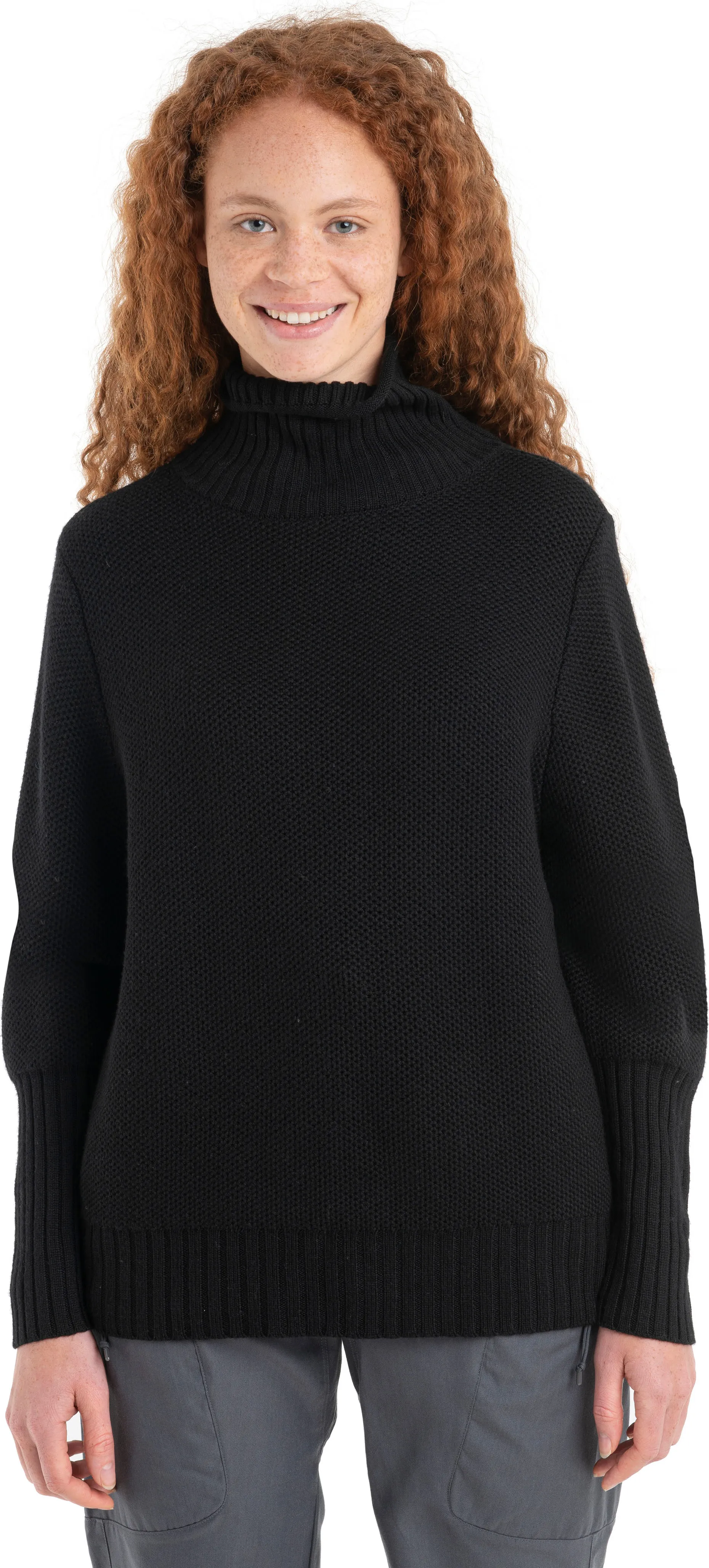 Icebreaker Women&#x27;s Seevista Funnel Neck Sweater Black | Buy Icebreaker Women&#x27;s Seevista Funnel Neck Sweater Black here | Outnorth