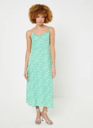 KITTY SLIP ANKLE DRESS (IRISH GREEN/FLOWER)