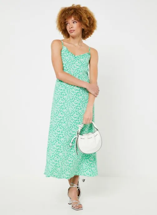 KITTY SLIP ANKLE DRESS (IRISH GREEN/FLOWER)