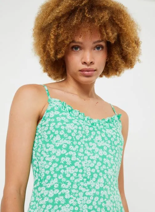 KITTY SLIP ANKLE DRESS (IRISH GREEN/FLOWER)