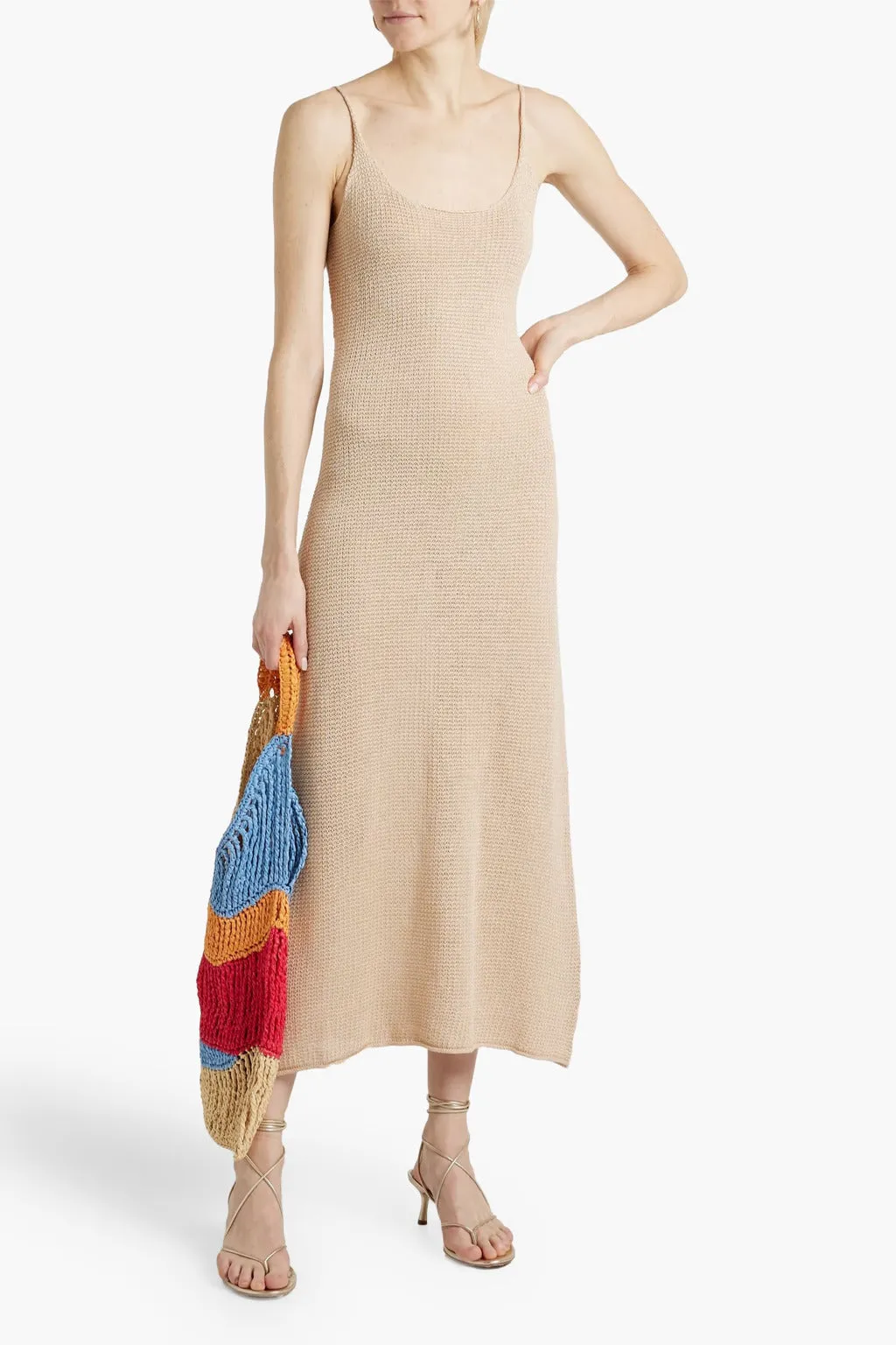 Linen Midi Slip Dress