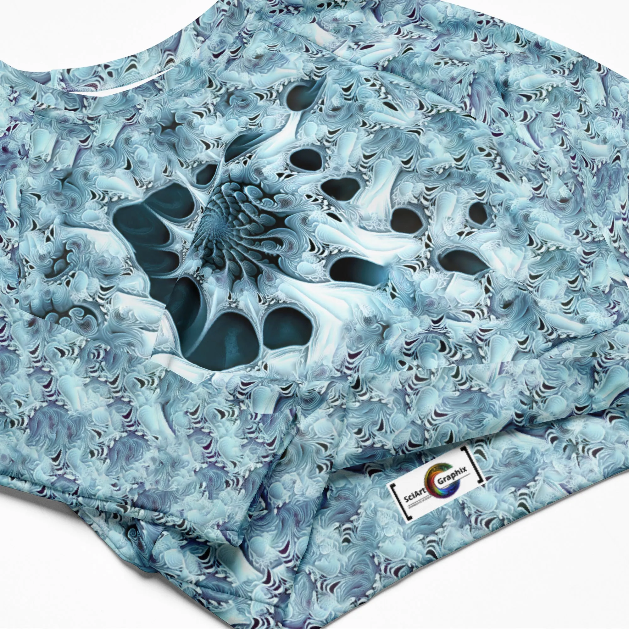 Long-Sleeve Crop Top Microscopic Ice