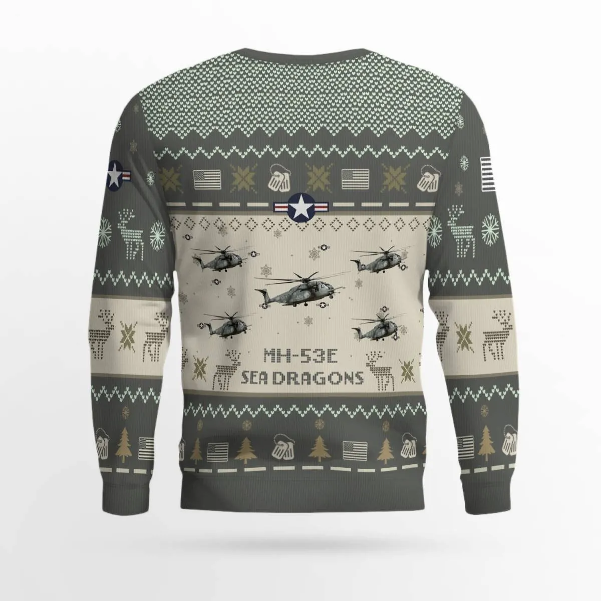 MH-53E Sea Dragons MH53E Aircraft Ugly Sweater, Ugly Sweater Christmas Shirt for Men Dad Veteran