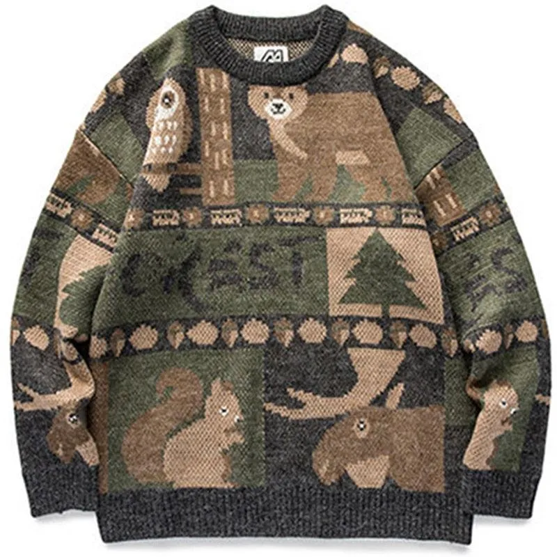 Nature Vintage Streetwear Sweater - Embrace Retro Vibes in Style 🌿🍂