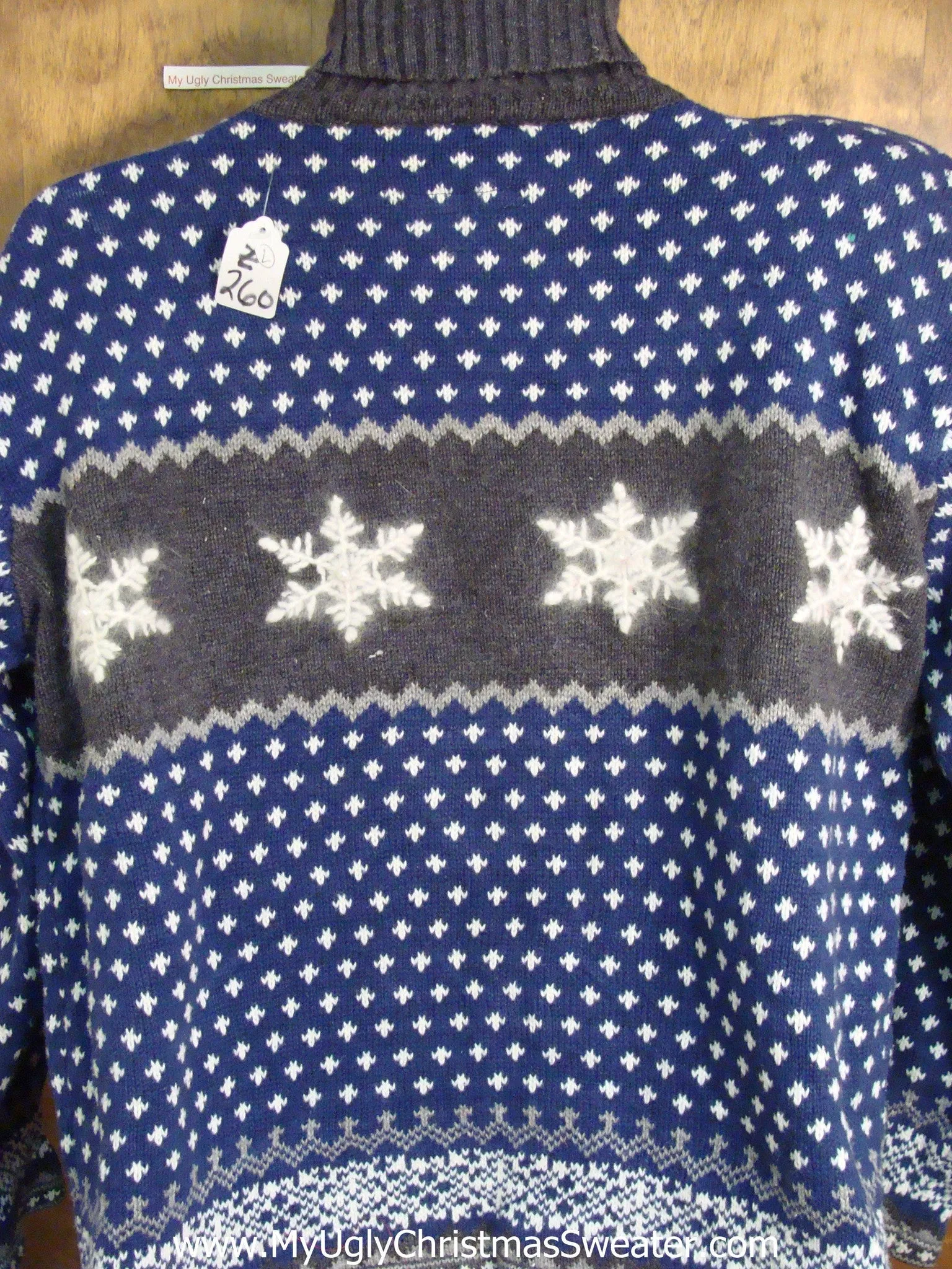 Nordic Two Sided Snowy Christmas Sweater with Naughty Boobs