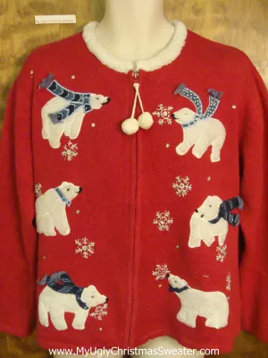 Polar Bears and Snow Horrible Christmas Sweater